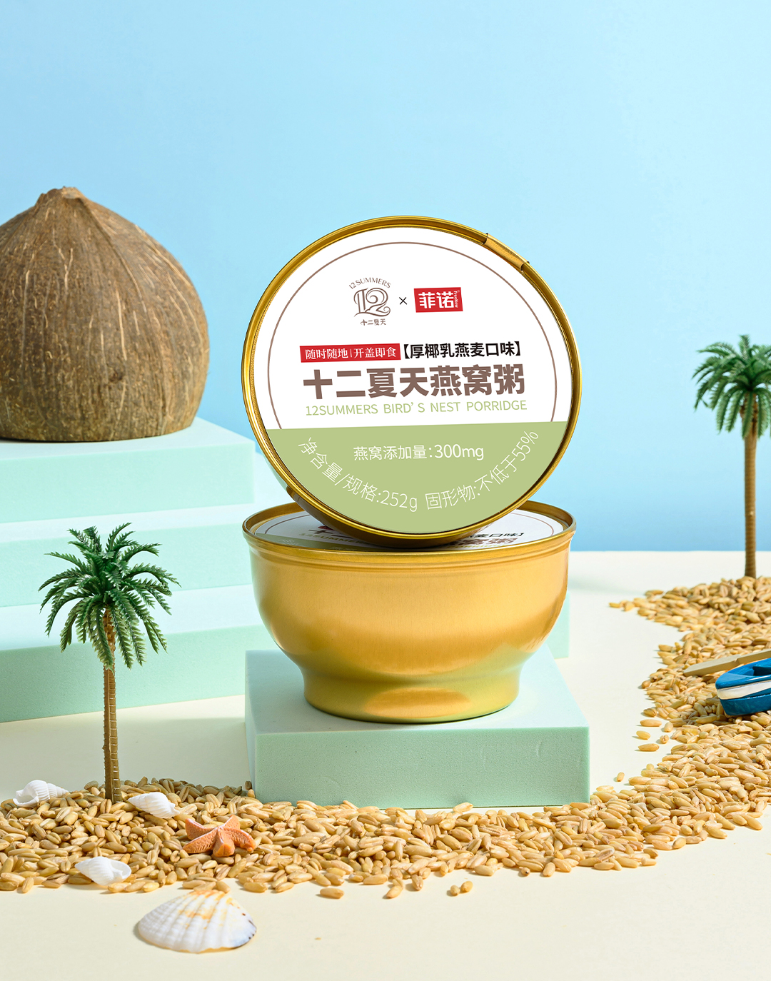 Bird's Nest Porridge with Coconut milk and Oats Flavor