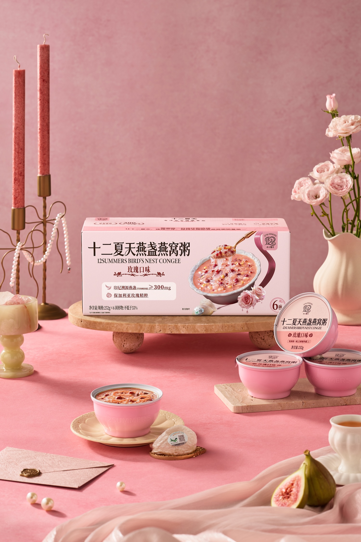 Bird's Nest Porridge with Rose Flavor